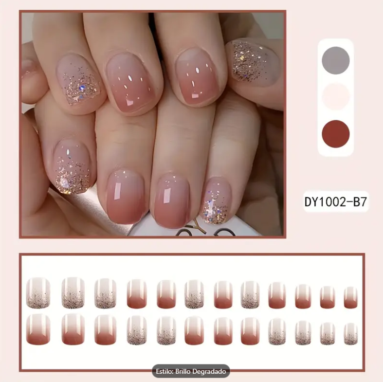 Uñas Estilo Francés - Brillo Degradado-6