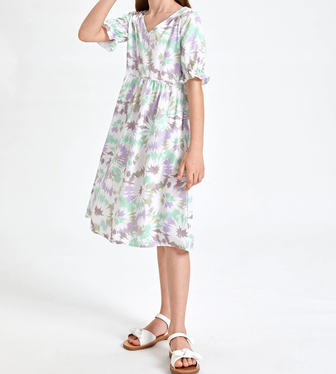 Vestido Bohemio Tie-Dye para Niñas-3