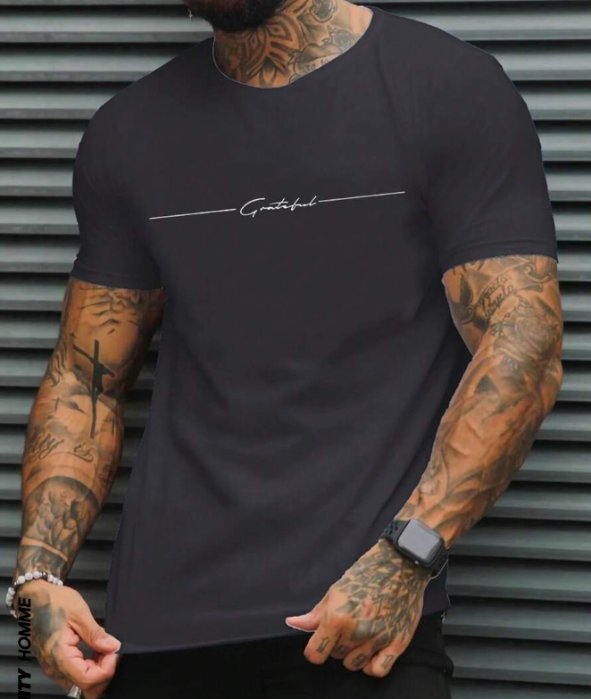 👕 Polera Oversized Estilo Casual – Estampado “Grateful” - Talla 3XL-3