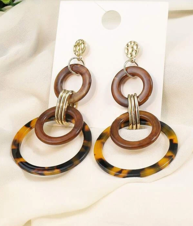 Pendientes de Aros con Diseño Multicolor-2