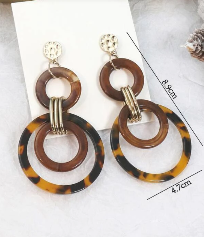 Pendientes de Aros con Diseño Multicolor-4