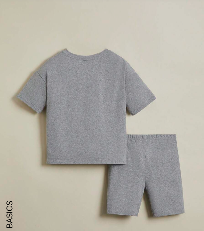 🩳👕 Set Casual de 2 Piezas – Polera + Shorts de Ciclismo - Talla 7 años-2