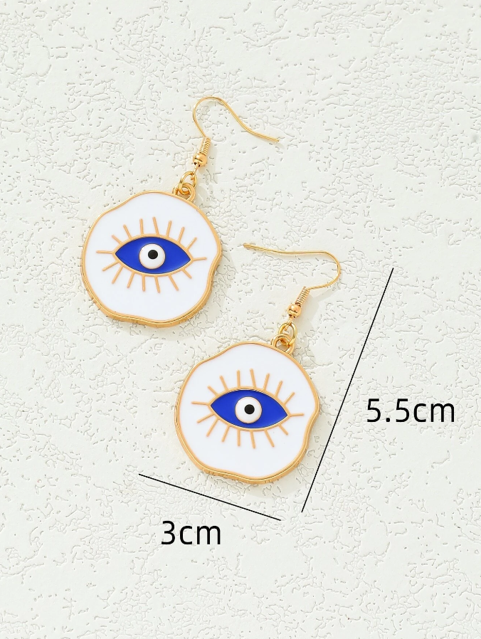 Pendientes con Diseño de Ojo Protector-3