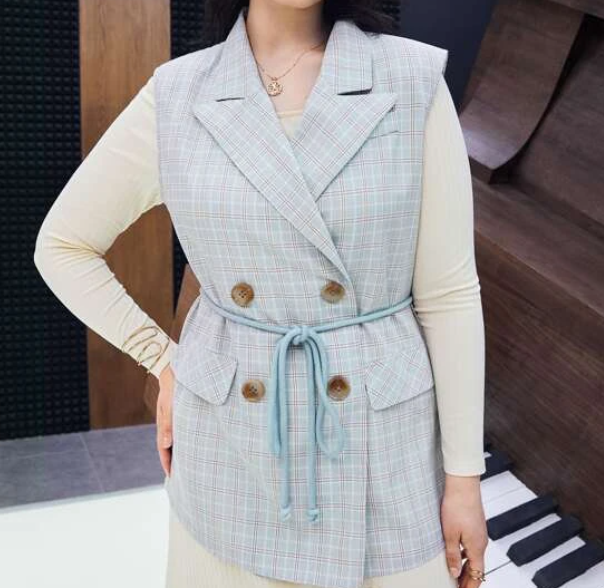 Chaqueta Elegante a Cuadros-6