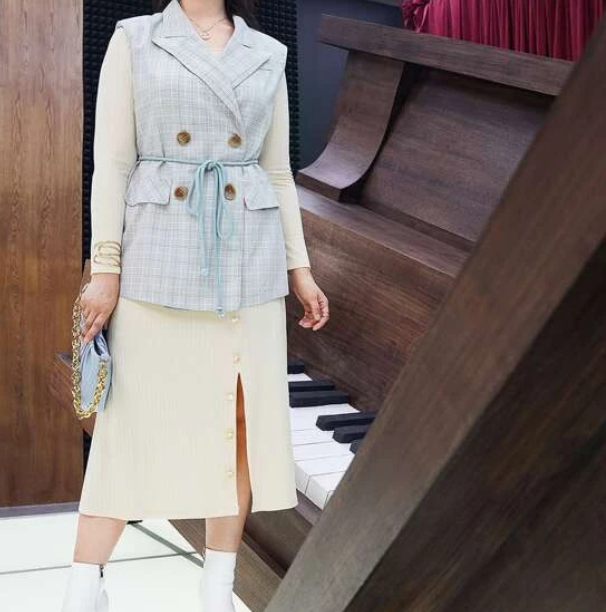 Chaqueta Elegante a Cuadros-7