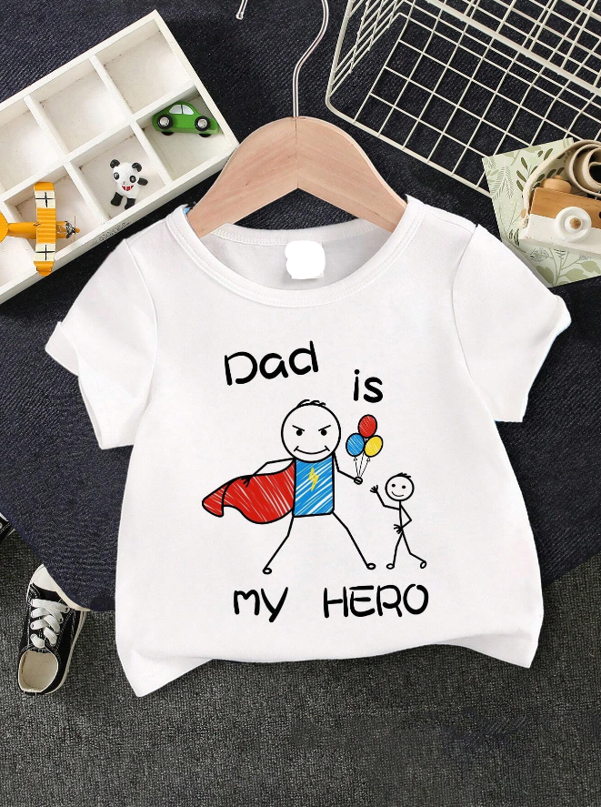 ⚡ Camiseta Bebé “Dad Is My Hero” - 12 a 18 meses-4