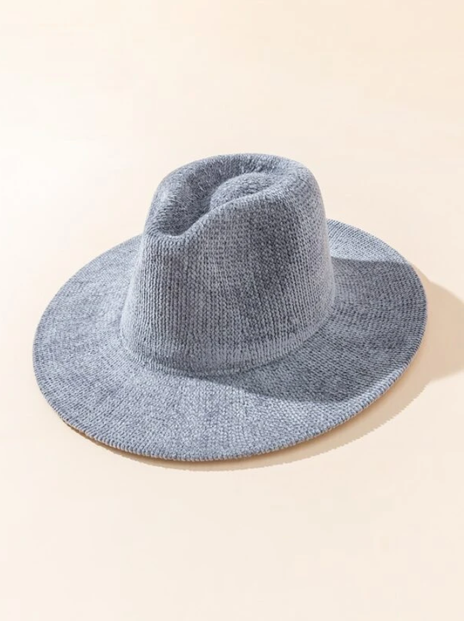 Sombrero de Ala Ancha en Gris-2