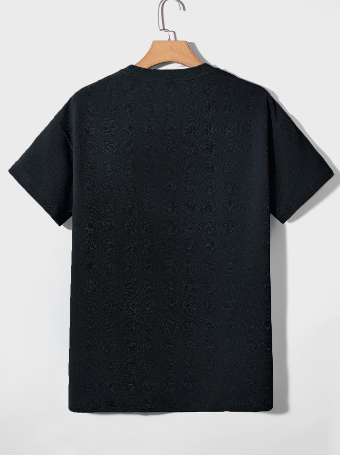 Camiseta Holgada Hombre – Manga Caída Color Sólido - Talla XL-2