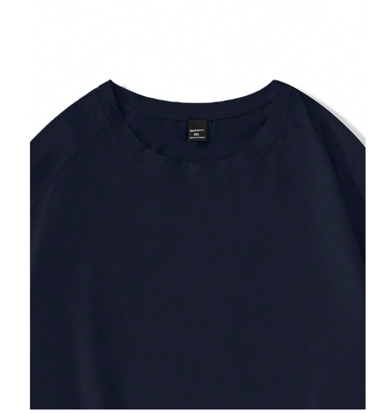 Top Casual Básica de Cuello Redondo y Manga Larga para Hombre - Talla 3XL-2