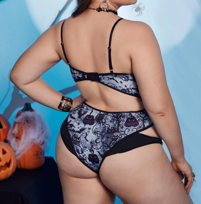 Body Halloween con Aberturas y Estampado Divertido-2