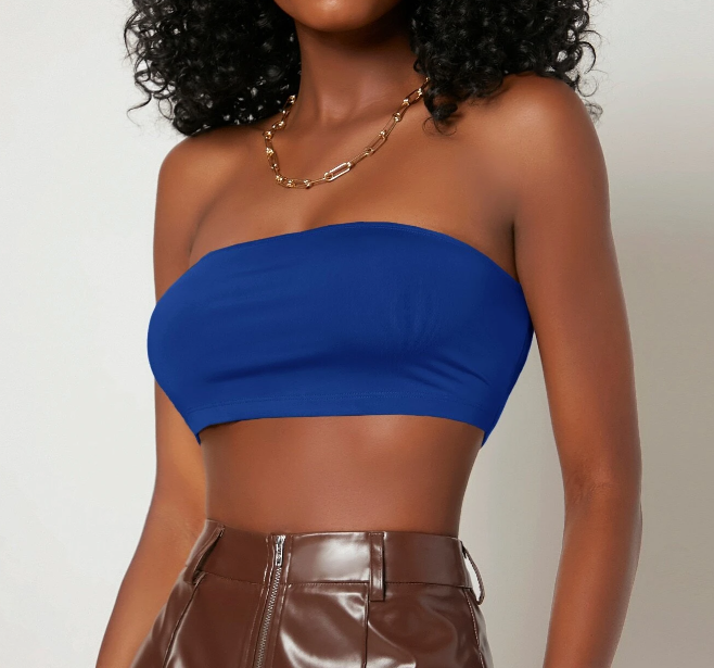 🔵 Top Corto Tubo Unicolor - Talla L-3