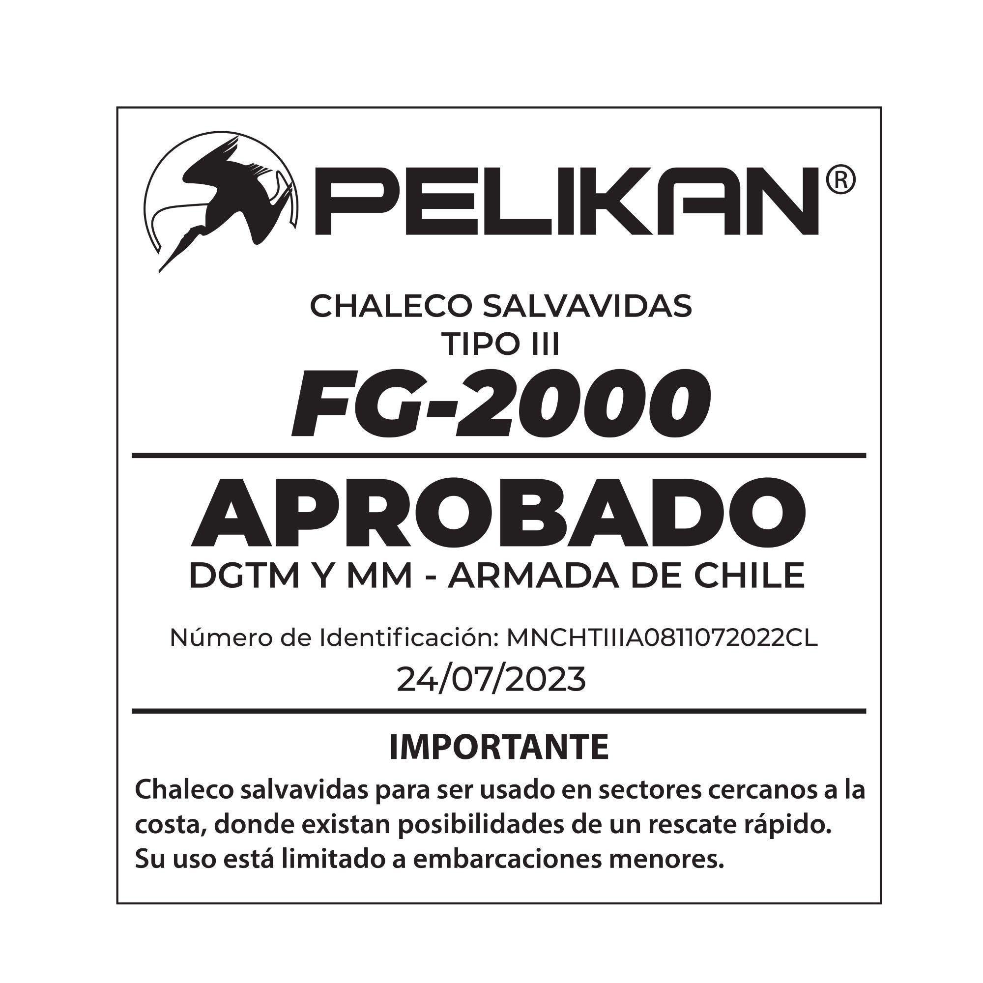 CHALECO SALVAVIDAS PELIKAN TALLA S-6