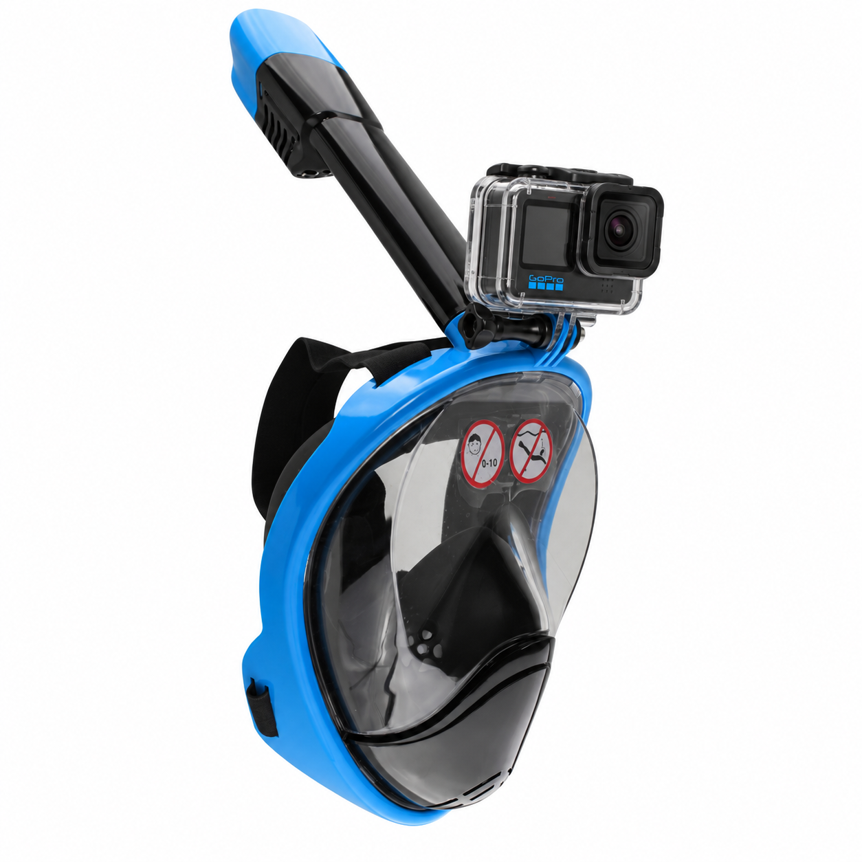 MASCARA DE BUCEO FULL FACE UKTIME NEGRO/AZUL-1