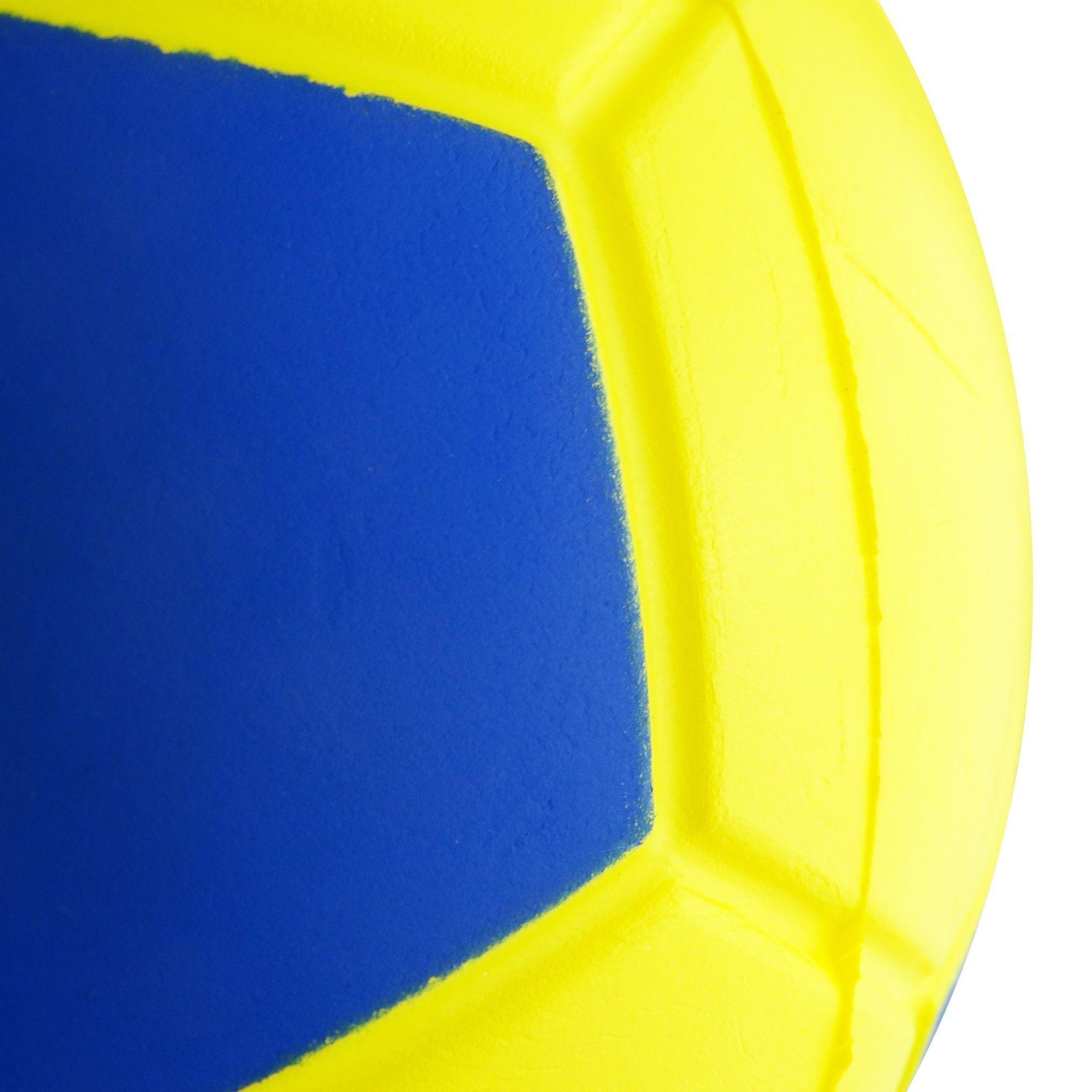 BALON ESPONJA FUTBOL 8"  AMARILLO/AZUL-3