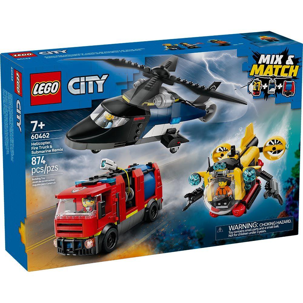 LEGO Helicóptero, Camión de Bomberos y Submarino (60462)-0