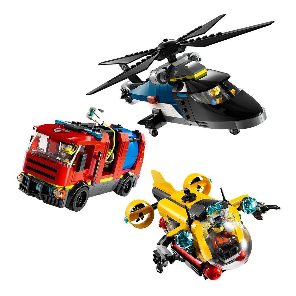 LEGO Helicóptero, Camión de Bomberos y Submarino (60462)-2