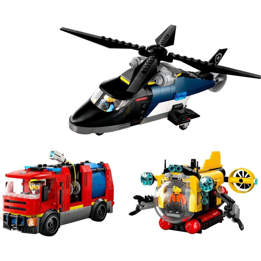 LEGO Helicóptero, Camión de Bomberos y Submarino (60462)-3