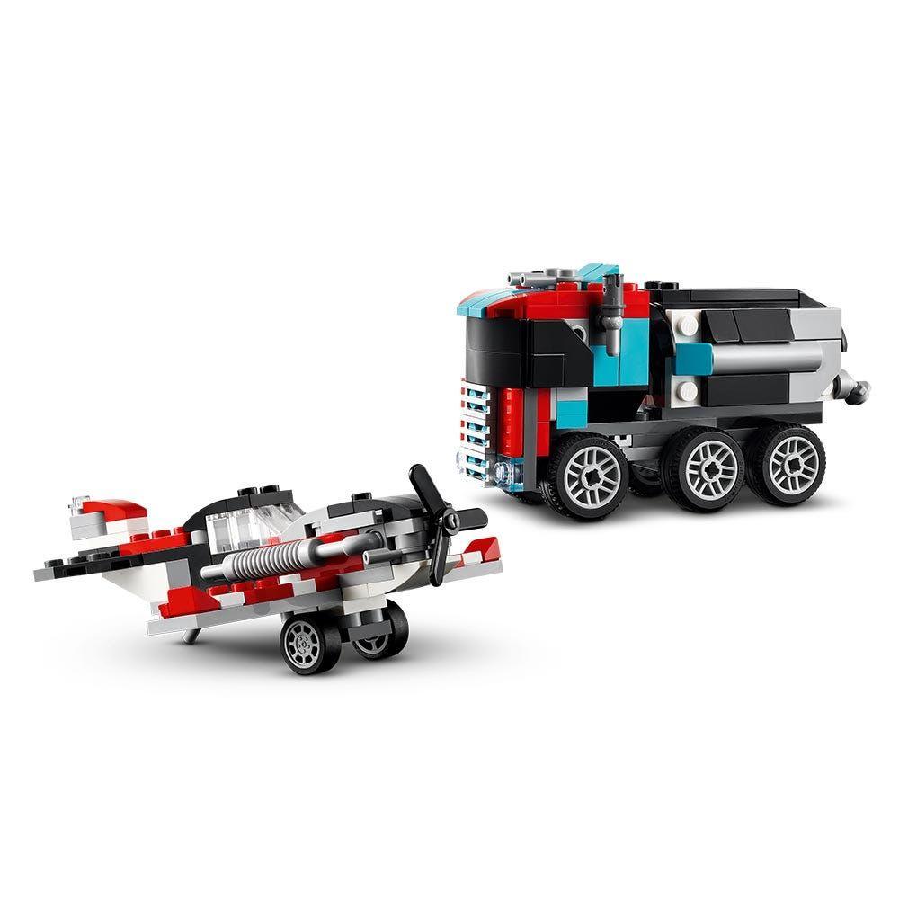 Lego Creator Camión Plataforma Con Helicóptero-7