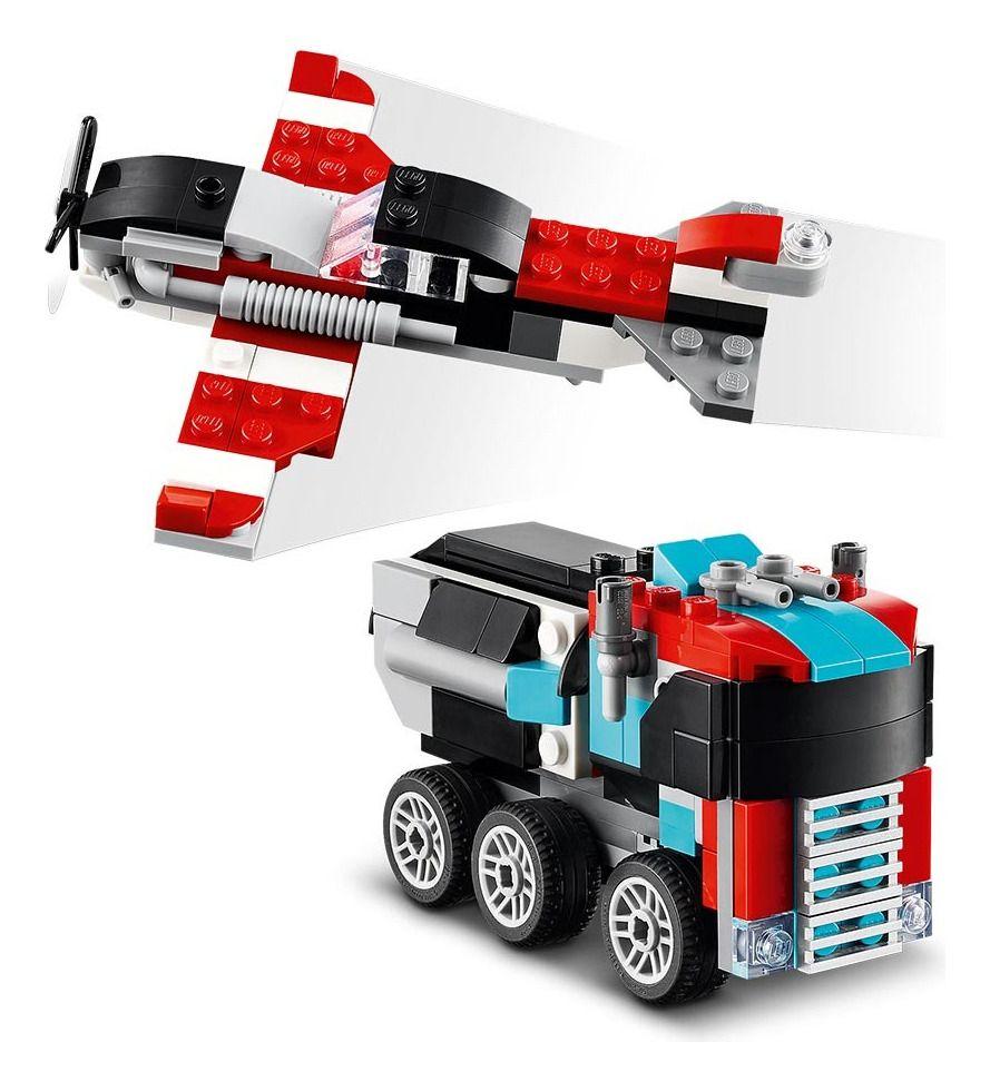 Lego Creator Camión Plataforma Con Helicóptero-2