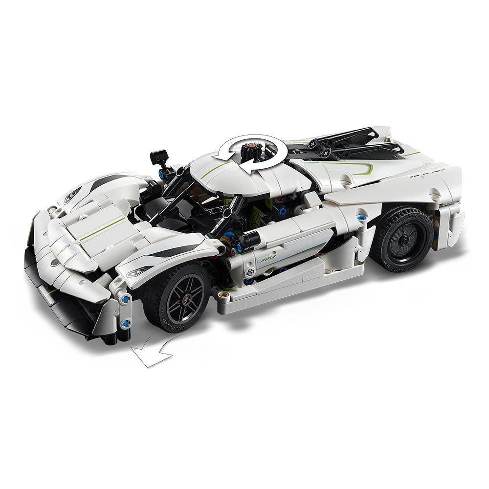 Lego Hiperauto Koenigsegg Jesko Absolut Blanco (42184)-3
