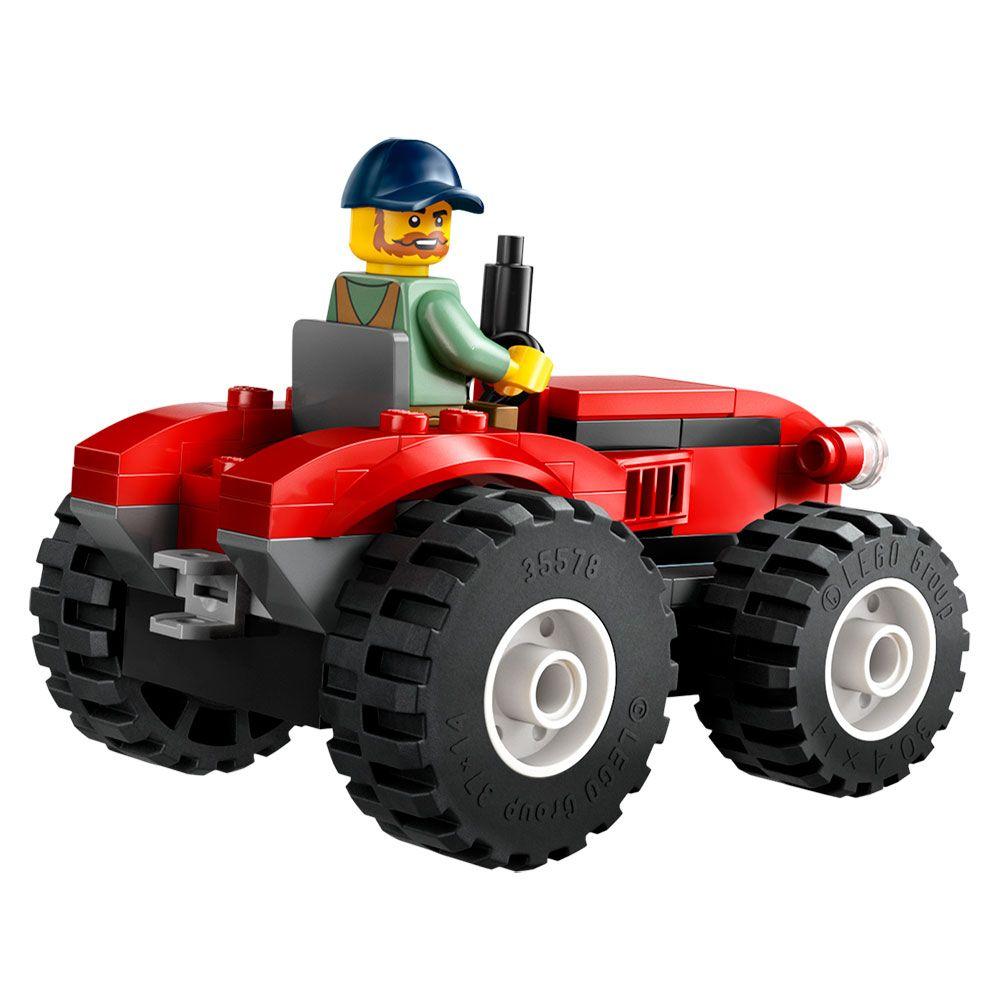 LEGO Tractor Rojo con Remolque y Oveja (60461)-3
