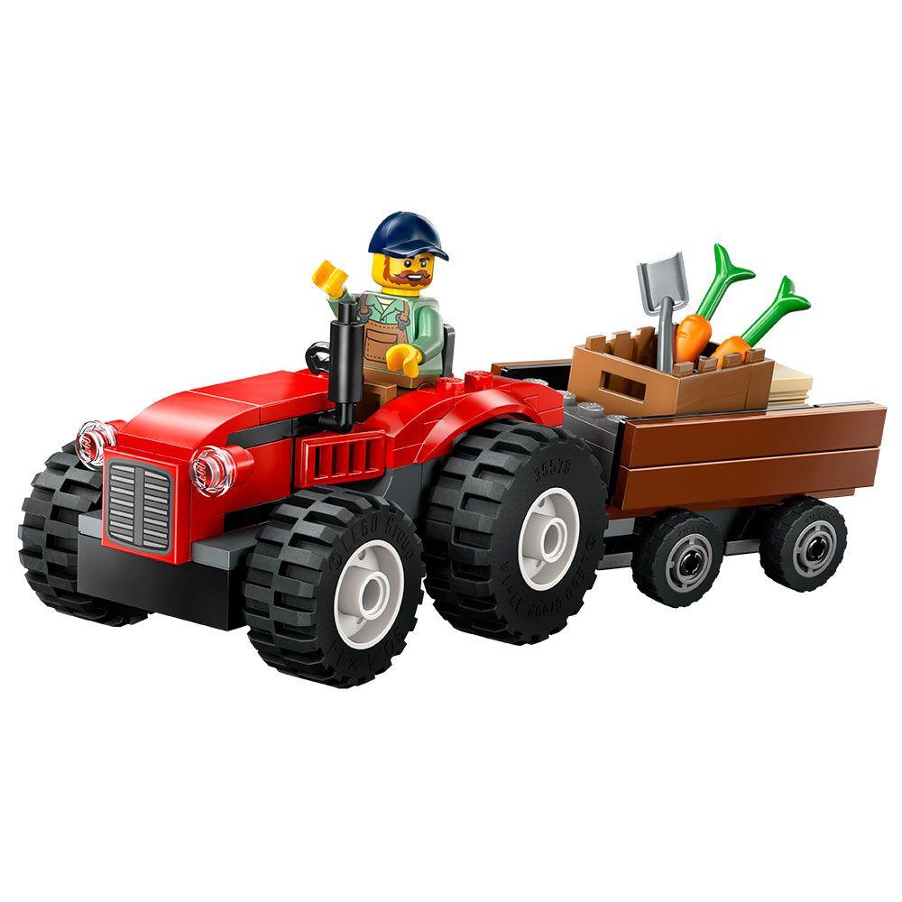LEGO Tractor Rojo con Remolque y Oveja (60461)-4