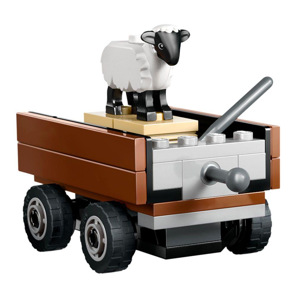 LEGO Tractor Rojo con Remolque y Oveja (60461)-9