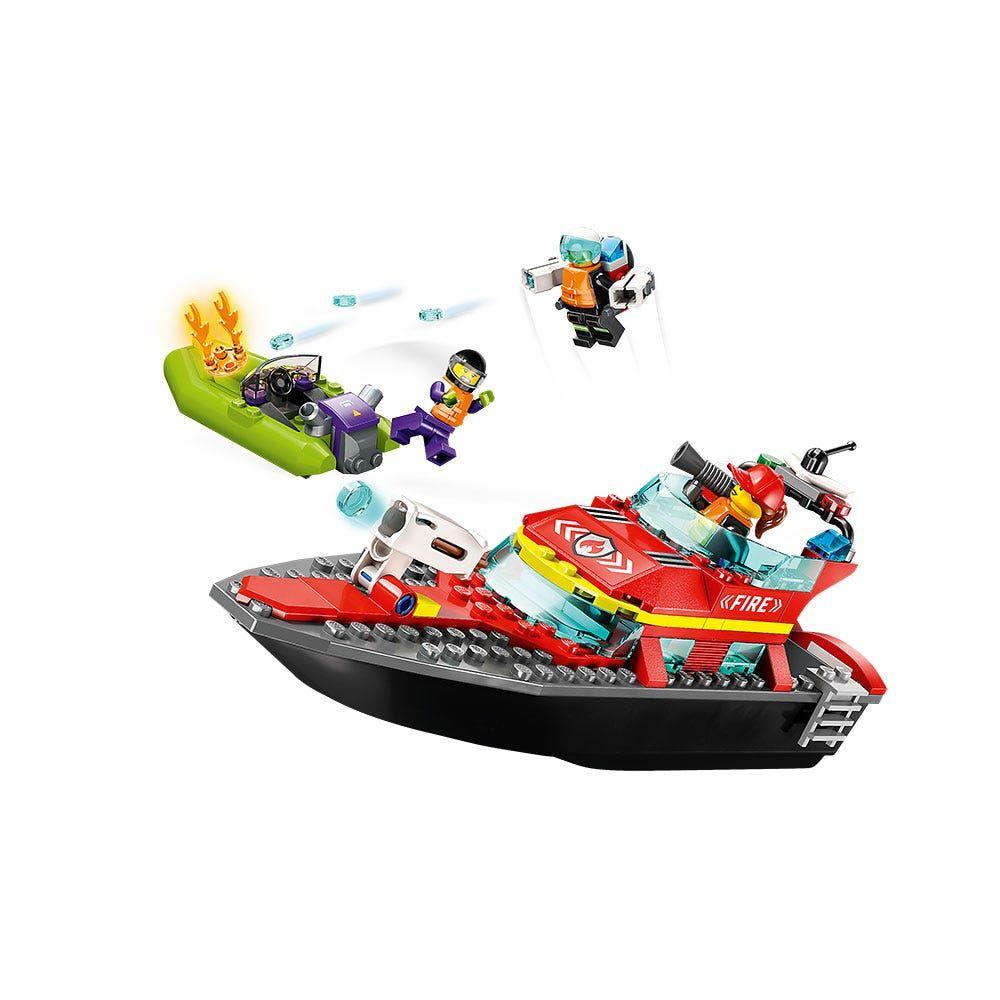 Lego City 60373  Lancha De Rescate De Bomberos-2
