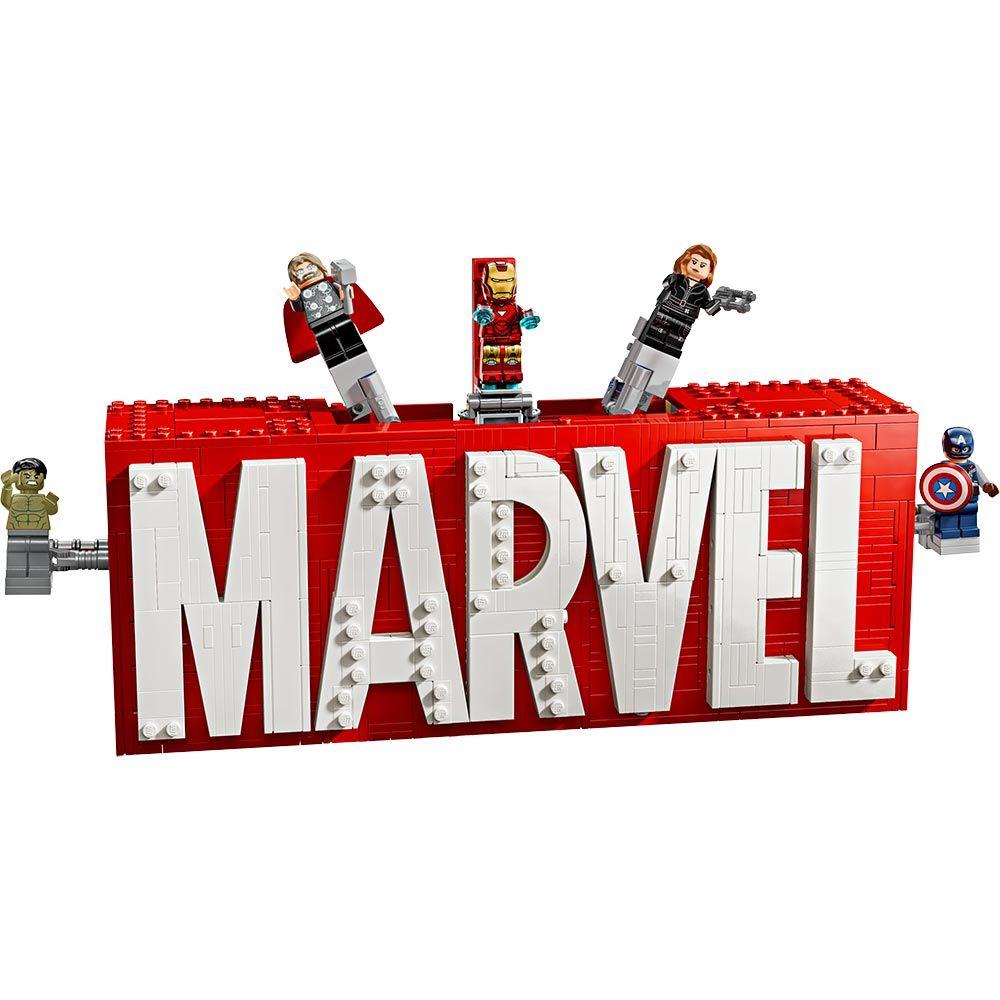 LEGO Logotipo MARVEL y Minifiguras (76313)-4