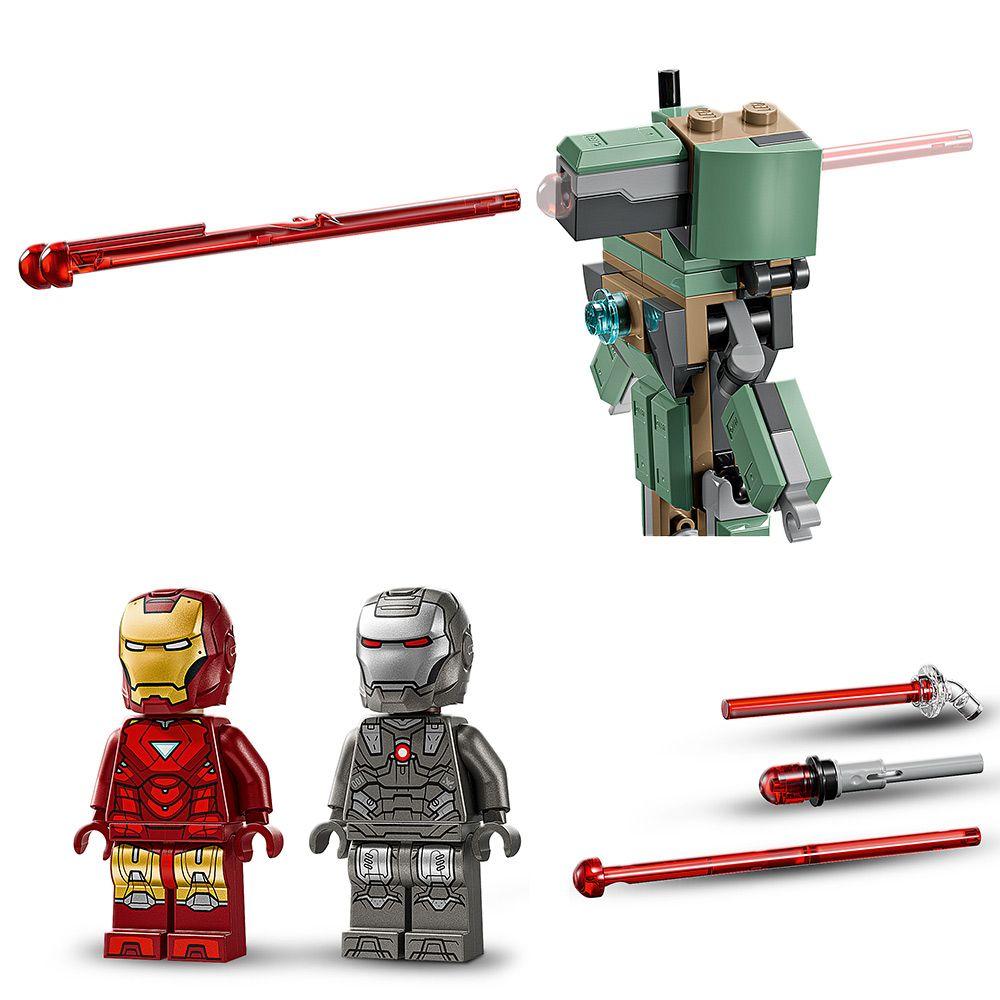LEGO IRON MAN Y MAQUINA DE GUERRA VS DRONES DE HAMMER  76320-3