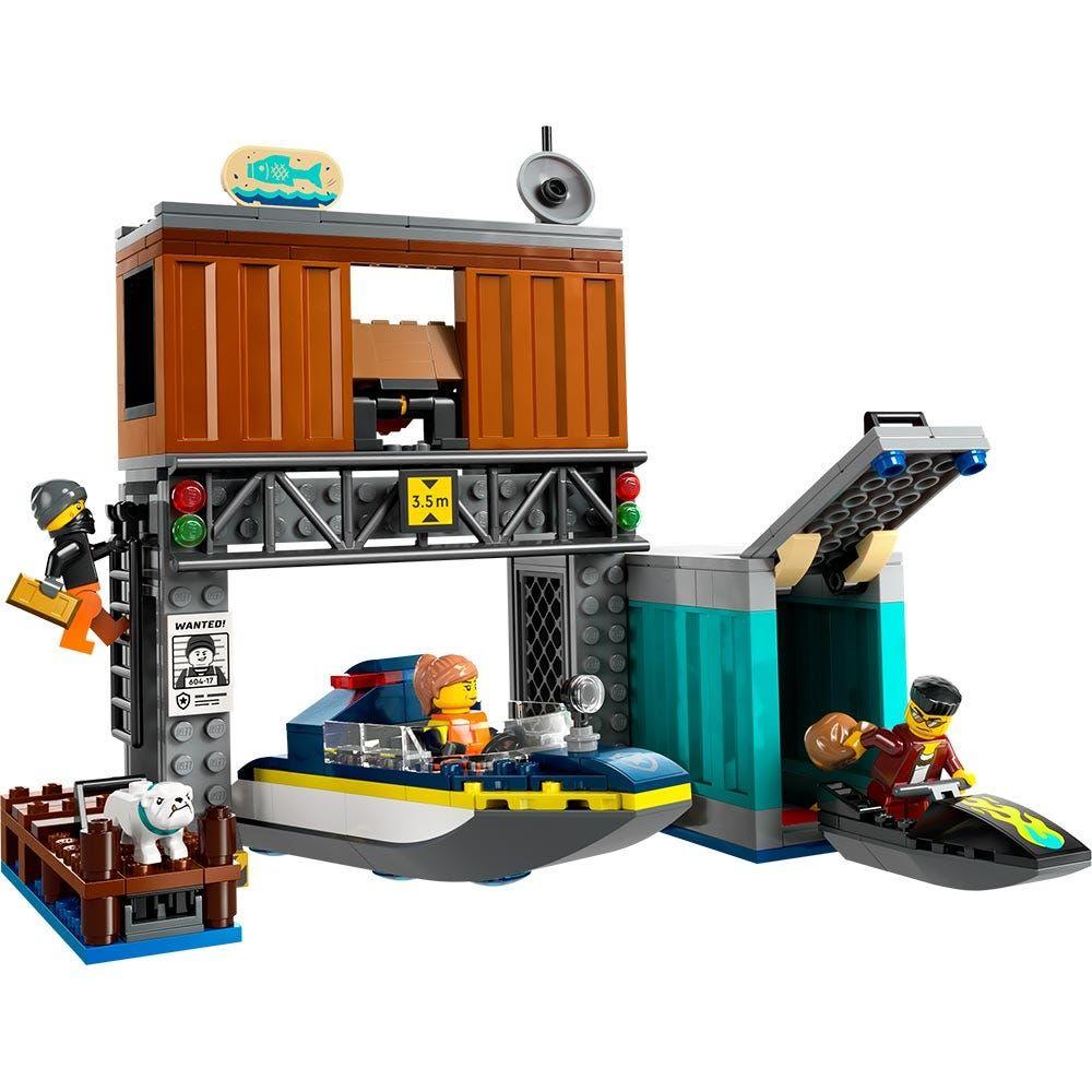 Lego City Lancha De Policía Y Guarida De Los Ladrones-1