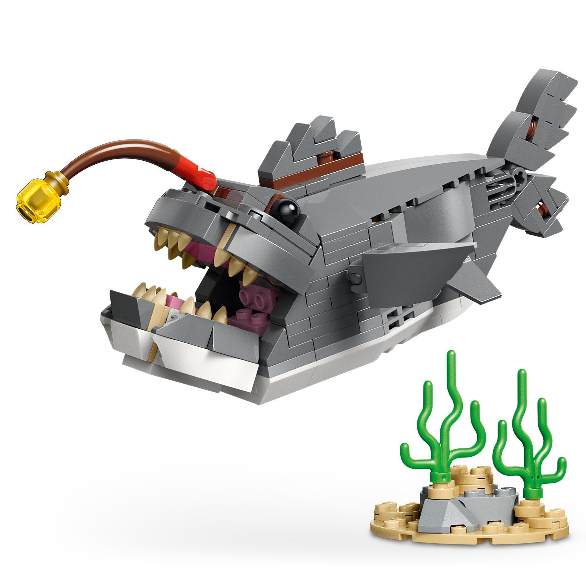 LEGO 31381 TIBURÓN FEROZ CON COFRE DEL TESORO-2