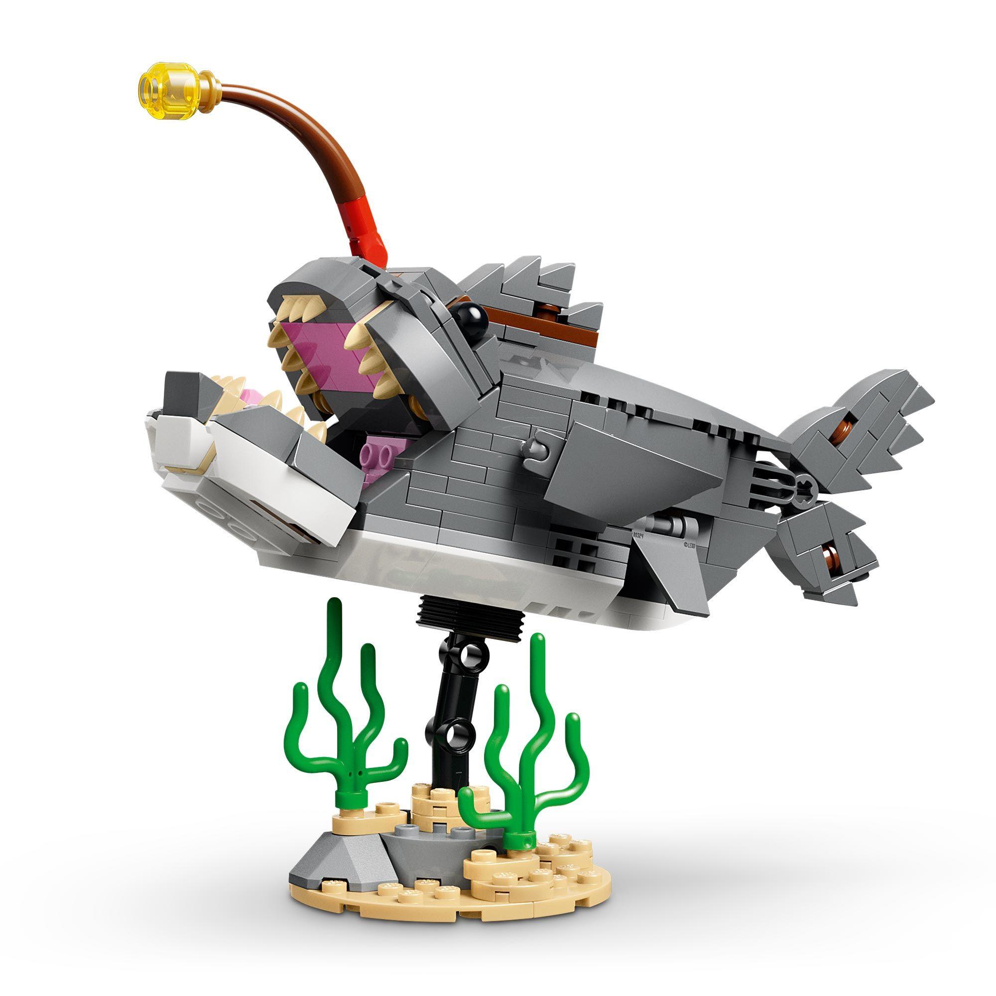 LEGO 31381 TIBURÓN FEROZ CON COFRE DEL TESORO-3