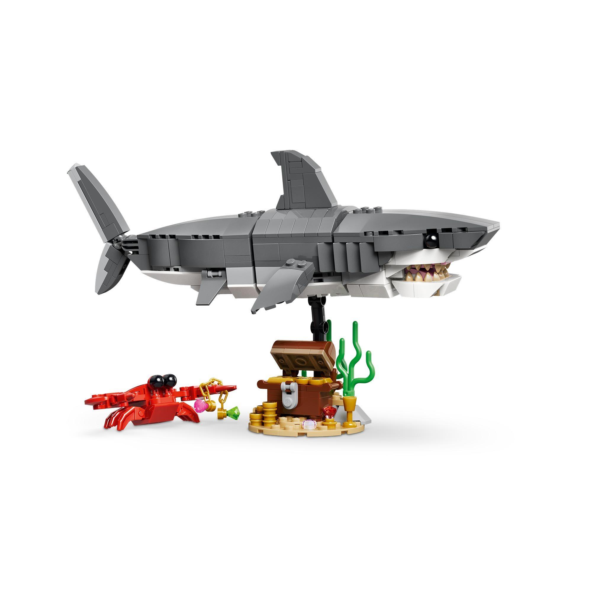 LEGO 31381 TIBURÓN FEROZ CON COFRE DEL TESORO-4