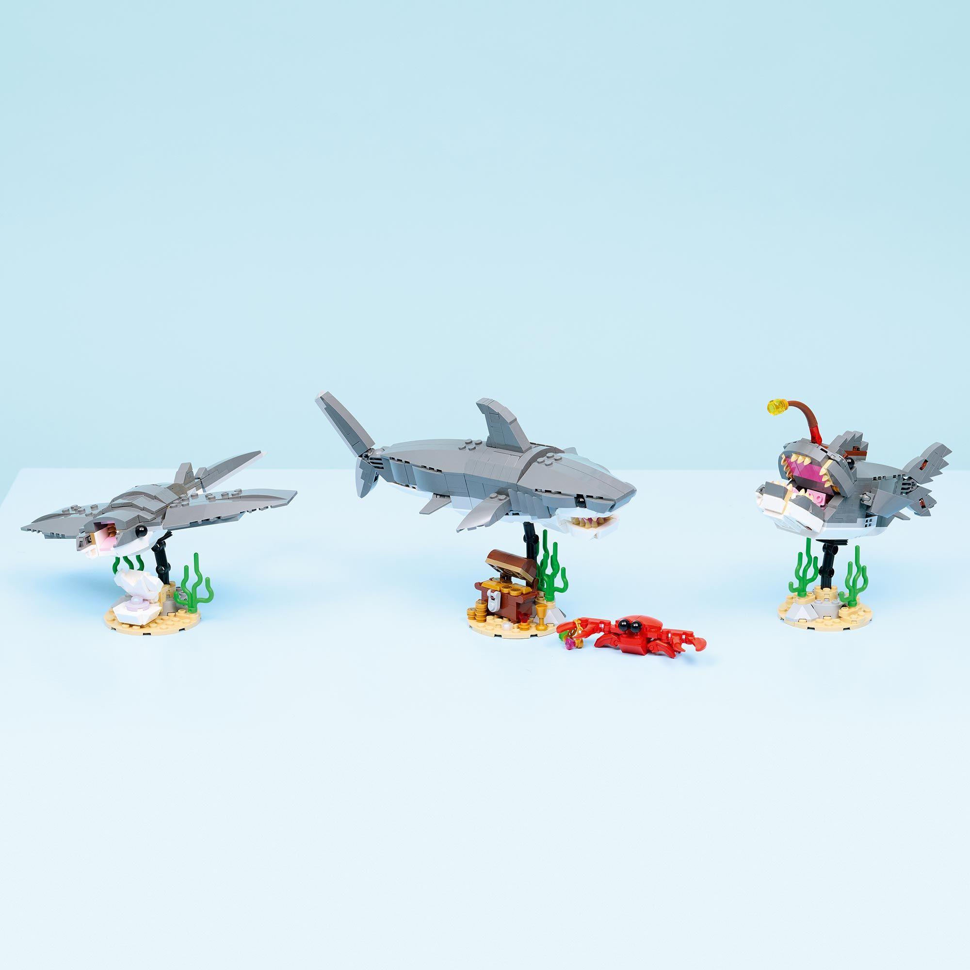 LEGO 31381 TIBURÓN FEROZ CON COFRE DEL TESORO-7