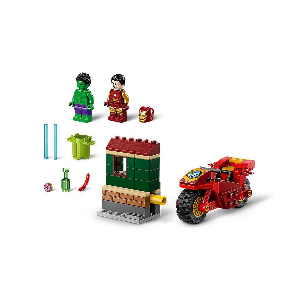 Lego Iron Man con Moto y Hulk (76287)-4