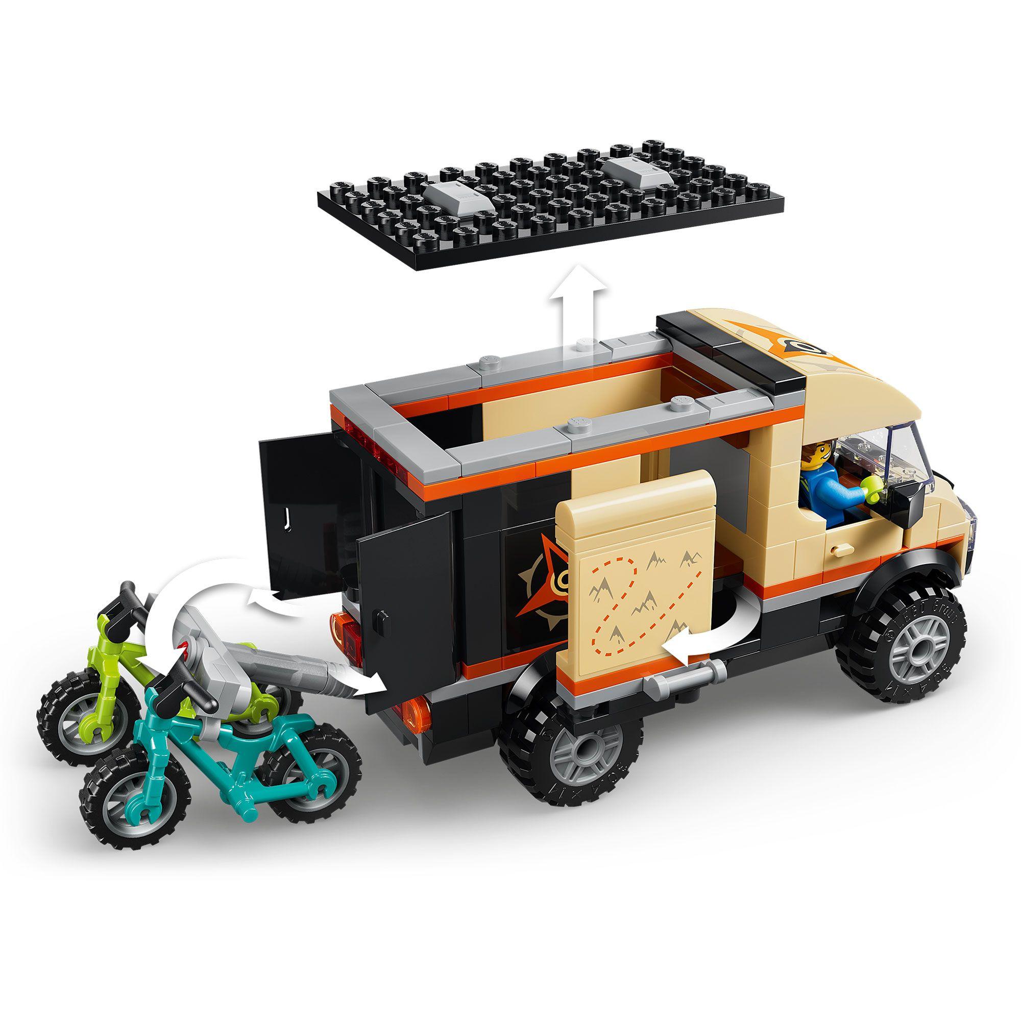 LEGO 60512 CAMIONETA DE AVENTURA CON BICIS DE MONTAÑA-3
