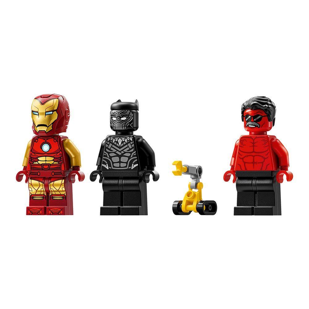 LEGO Deportivo de Iron Man y Black Panther vs. Hulk Rojo-2