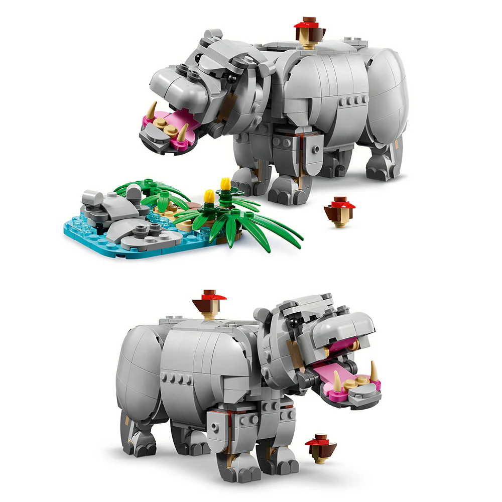 FAUNA SALVAJE: PODEROSO RINOCERONTE CON PÁJAROS 31171-2