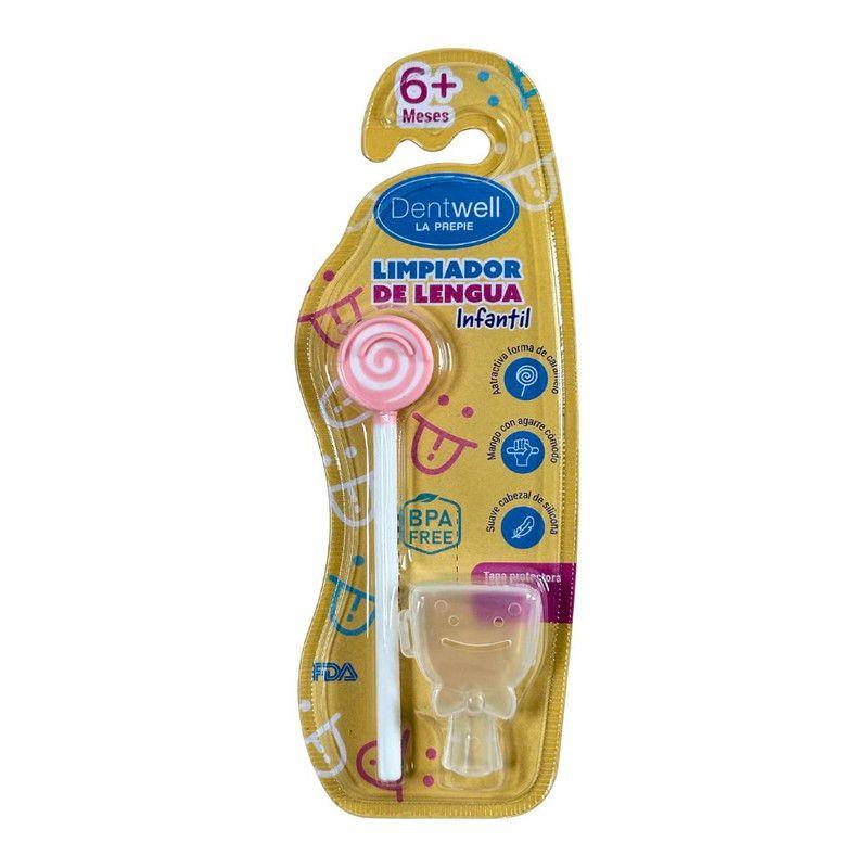 Limpiador De Lengua Infantil Rosado Dentwell -2