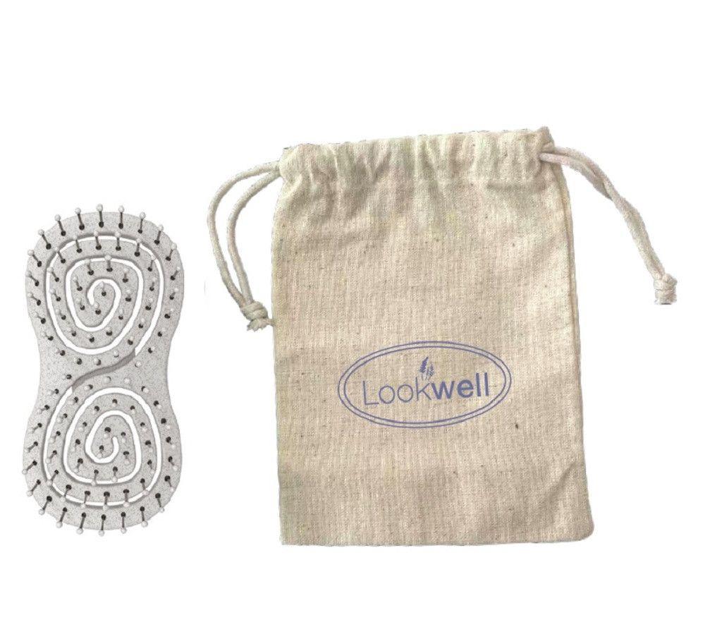 Cepillo Pelo Portable Ecológico Beige-4