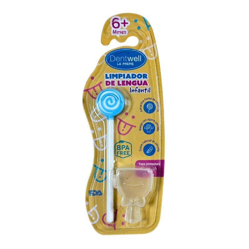 Limpiador De Lengua Infantil Azul Dentwell-2