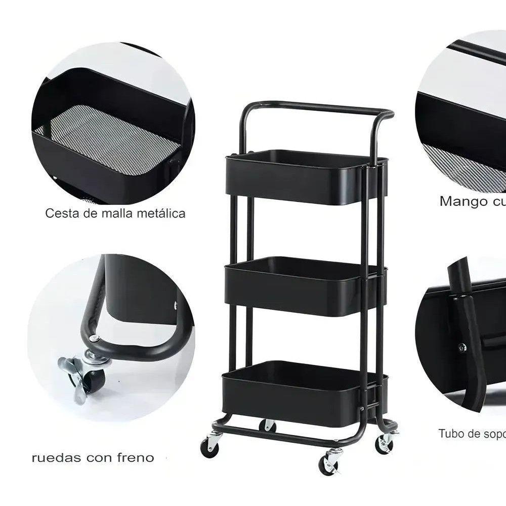 Carrito Organizador 3 Niveles Con Ruedas-2