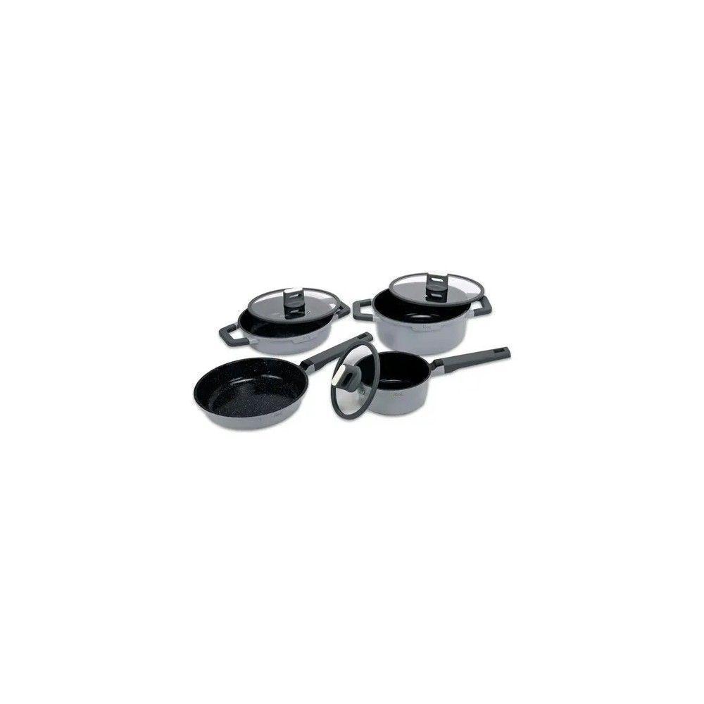 Batería De Cocina Gris Antiadherente y Kit 44 Piezas Tramontina-3