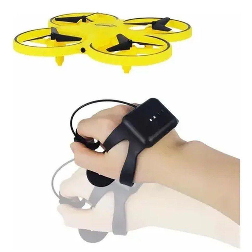 Drone Luciérnaga Control Remoto Por Inducción Con La Mano Color Amarillo-270006-2