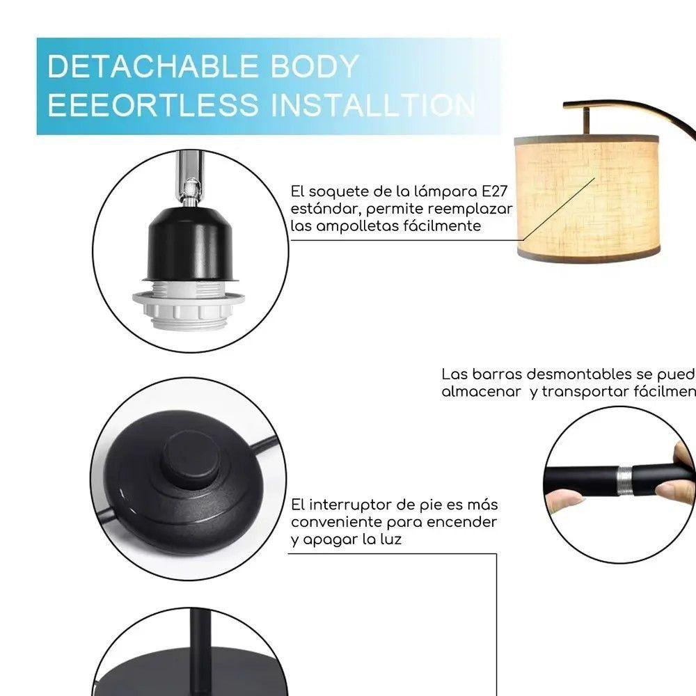 Lámpara De Pie Alta Sala De Estar Y Dormitorio-4