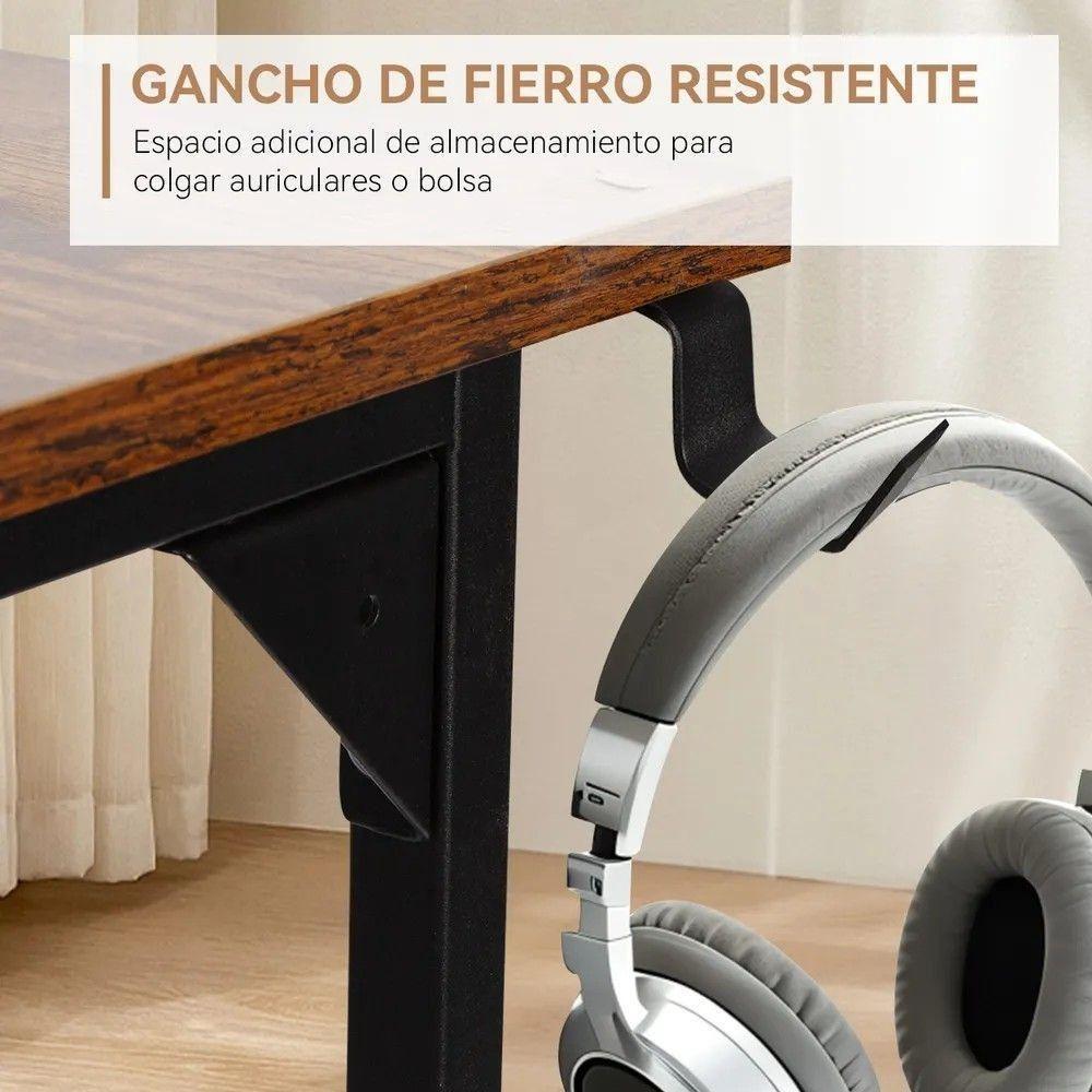 Escritorio Ciriaca 100cm Con Bolsillo Gancho Lateral Vintage-2