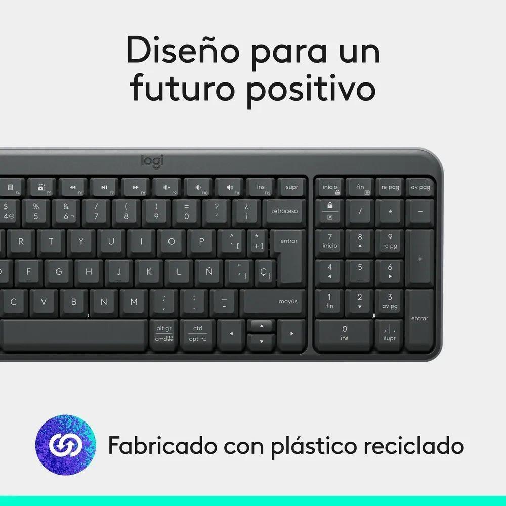 Teclado Inalámbrico Logitech K250 Workspace Negro QWERTY Español Bluetooth-4