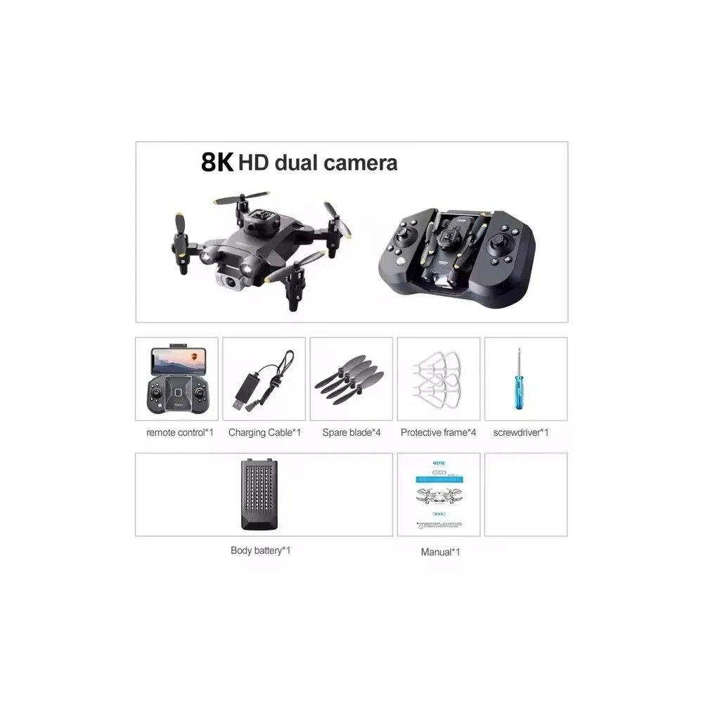 Mini Drone Fpv 4k Plegable Wifi 3 Baterías Cámara Dual Violeta-2