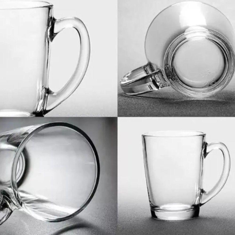 6 Tazas Para Café Té Marca Lav Vidrio 300ml Color Trasparente Vega-1